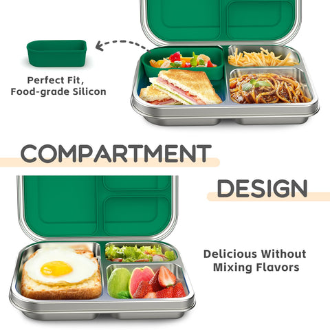 BOSEDSANG silicone container insert supports sauces and freshness inside lunchbox.