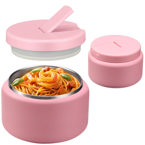 BOSEDSANG soup thermo with buckle lid opens easily for kids' lunches.
