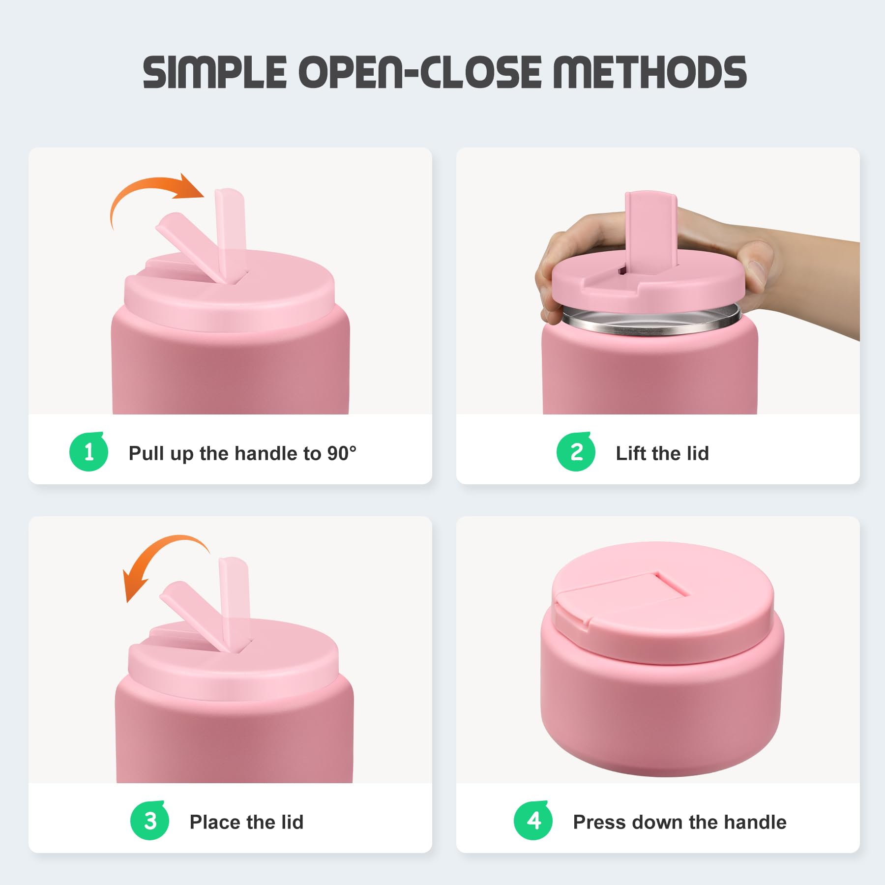 BOSEDSANG wide-mouth design allows simple filling and quick cleaning.