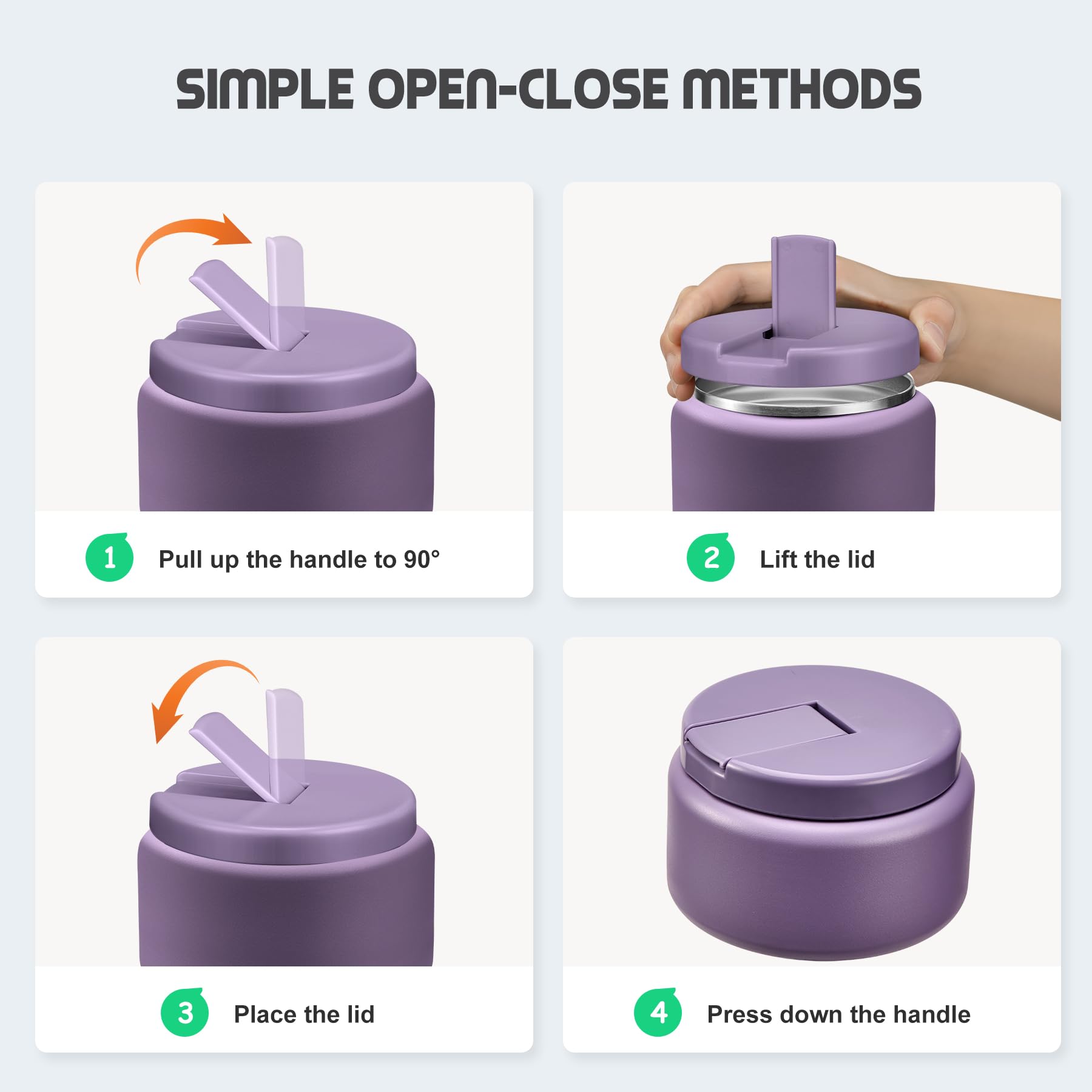 BOSEDSANG wide-mouth design simplifies filling and cleaning after snacks