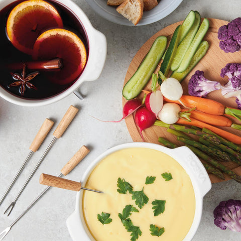 Boska ceramic fondue pan with a sleek black finish