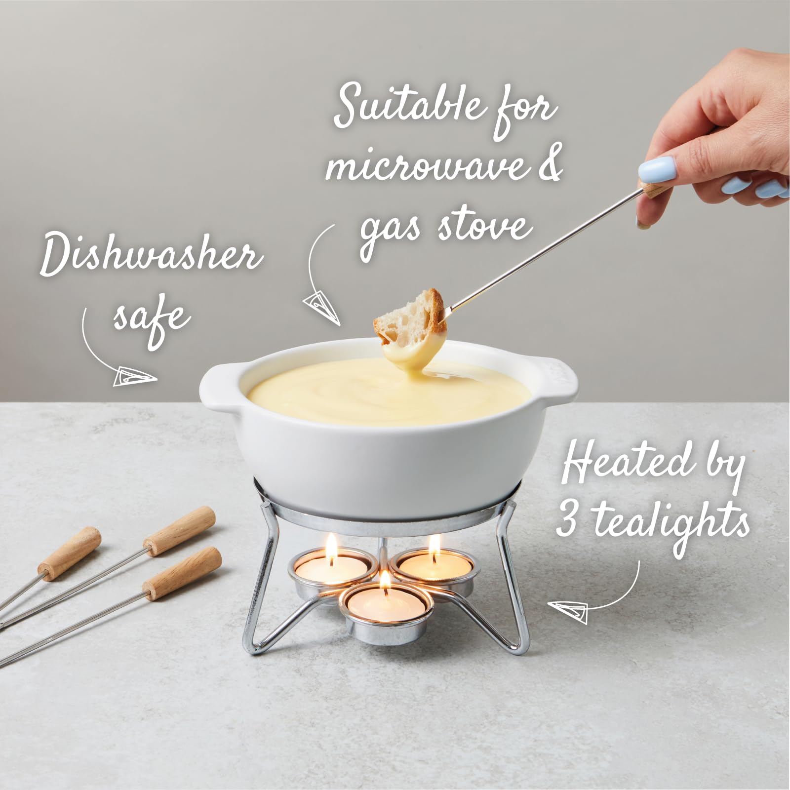 Boska open-fire compatible fondue set ready for versatile heat sources