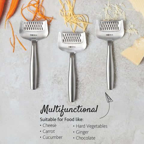 Boska grater shredding carrot for quick vegetable prep.