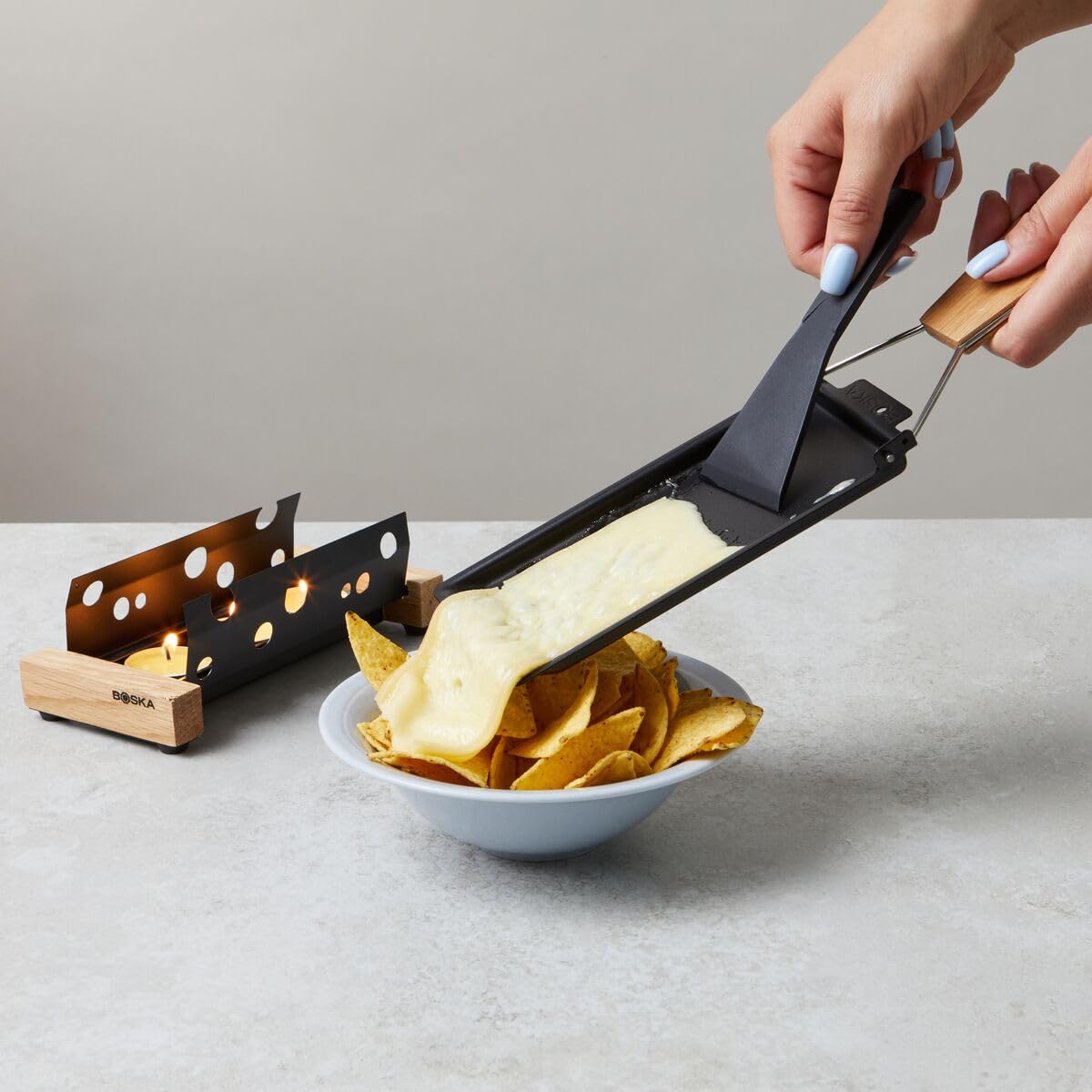 Great for vegetarian BBQ with melted cheese as a centerpiece.