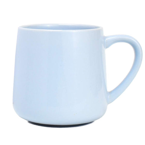 Bosmarlin blue 18oz mug front view, ideal daily coffee companion