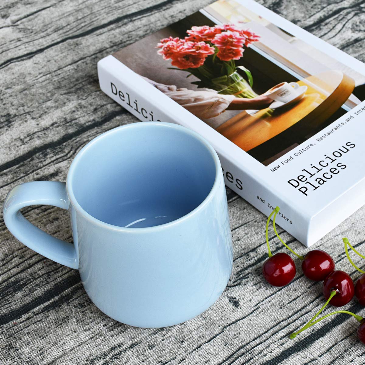 Bosmarlin mug side view with ergonomic handle for comfortable grip