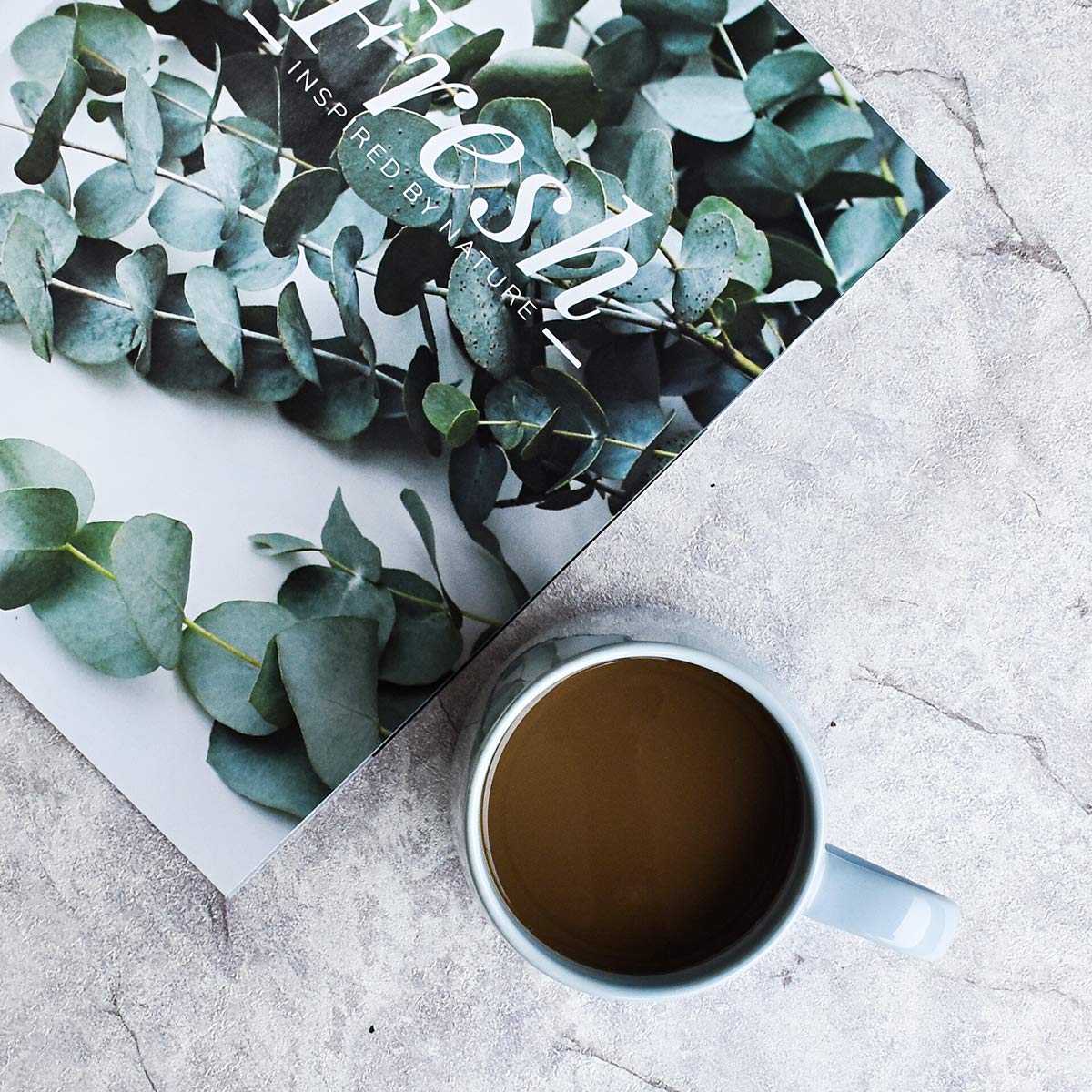 Bosmarlin mug with steam conveys warm beverages at home