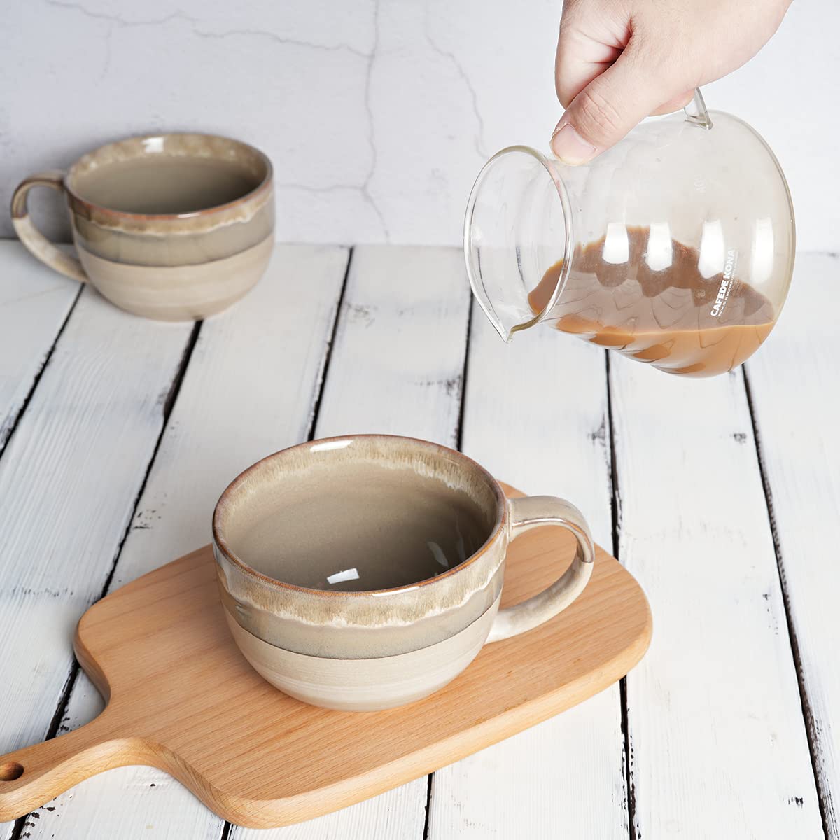 Bosmarlin 23 oz mug pair for daily coffee and tea.
