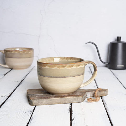 Bosmarlin jumbo mug with microwave-safe durable glaze for everyday use.