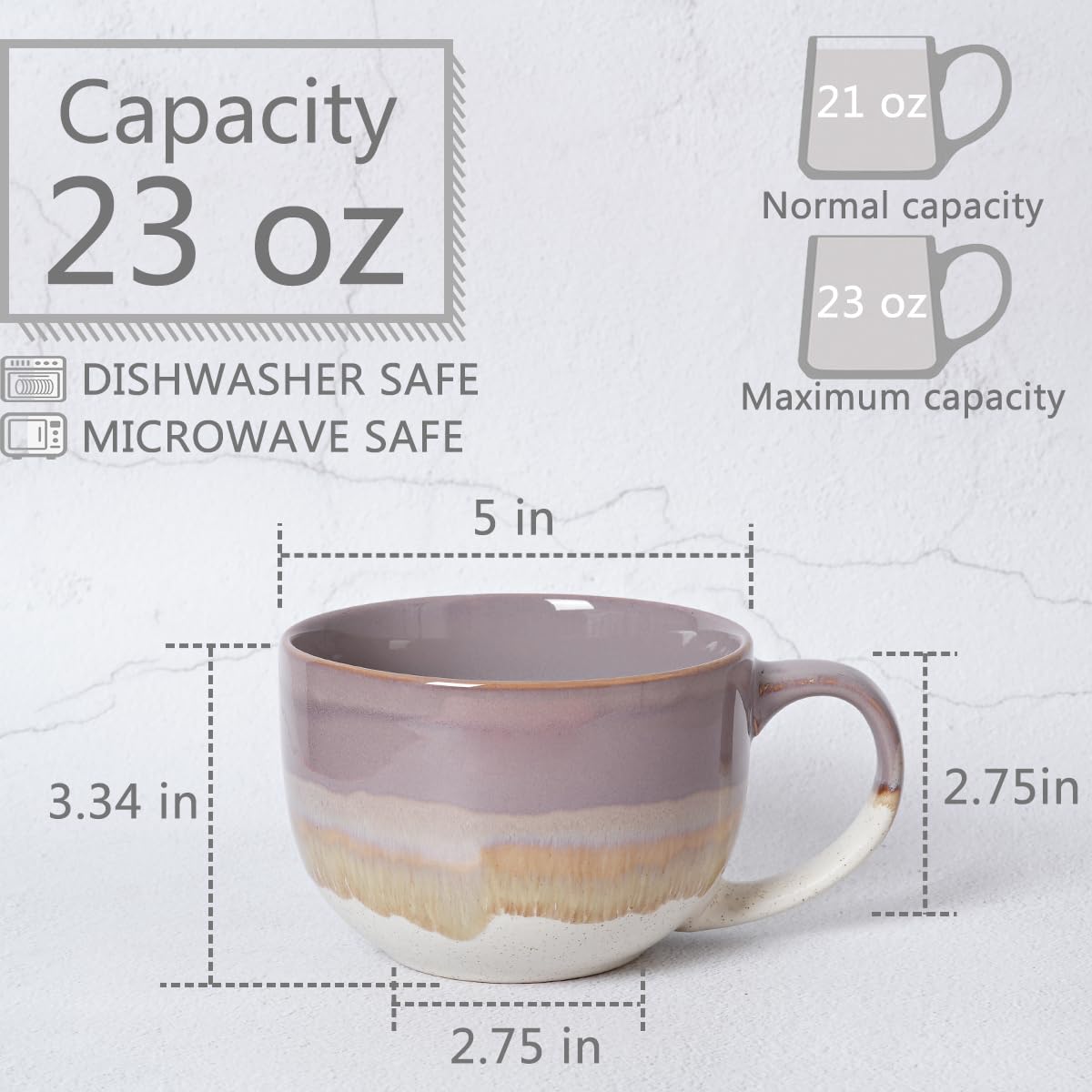Bosmarlin mug with question-mark handle for a steadier grip.
