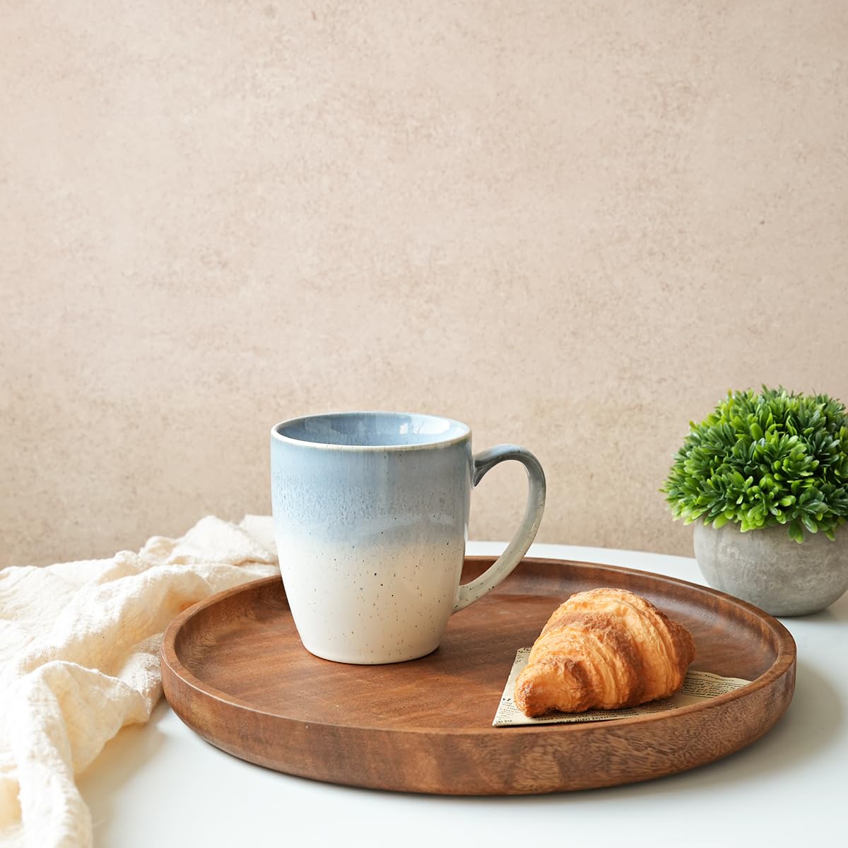 Bosmarlin ceramic mug gray reactive glaze durable everyday use