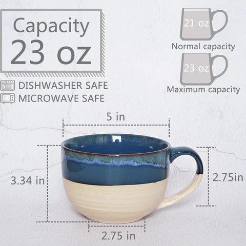 Bosmarlin mug with ergonomic question-mark handle for secure, comfortable grip