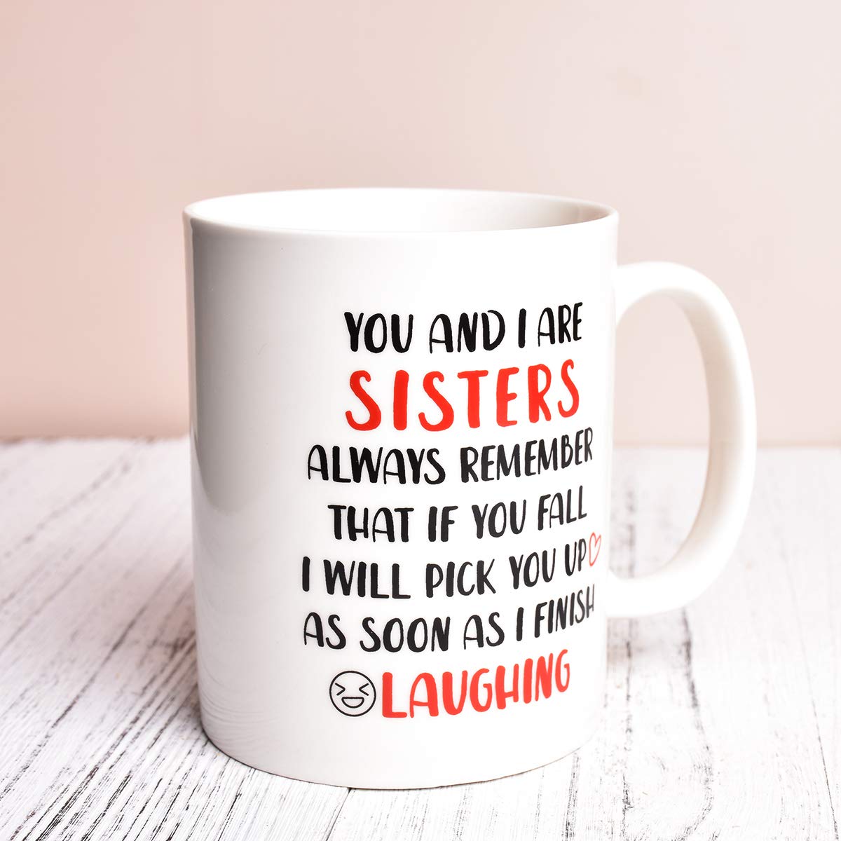 Bosmarlin Funny Sister mug in kitchen microwave-safe and dishwasher-safe convenience.