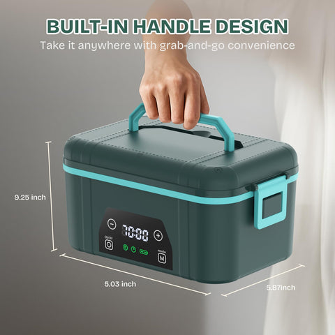 BOSPEWTSE 5.5-cup capacity inside view, great for multiple servings at work.
