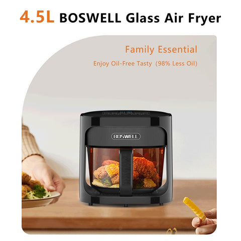BOSWELL Air Fryer 360° circulation system, even heating for crispy results