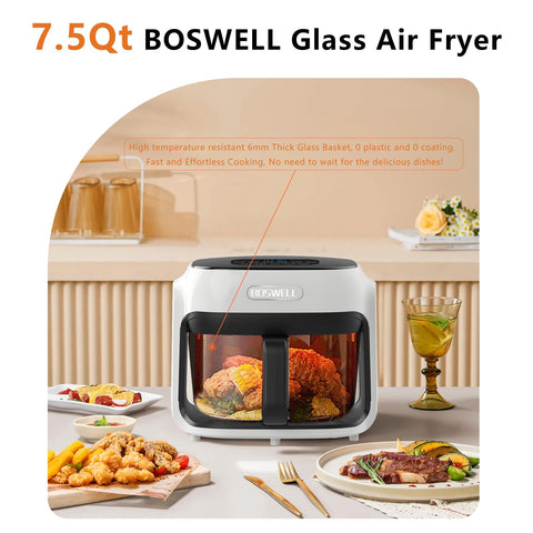 BOSWELL transparent glass design for real-time cooking progress