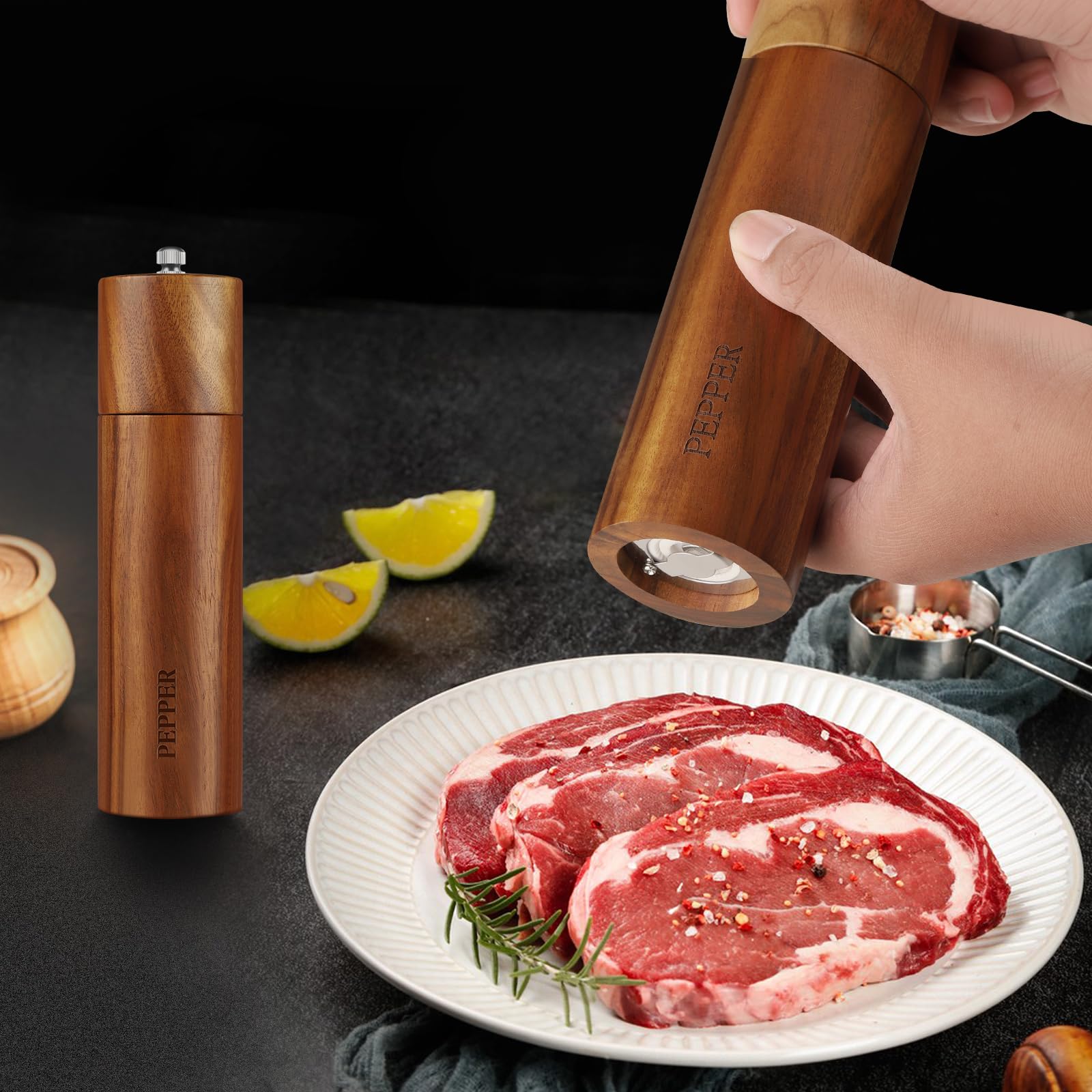 BOTOP gift-ready salt and pepper grinder set for cooking enthusiasts