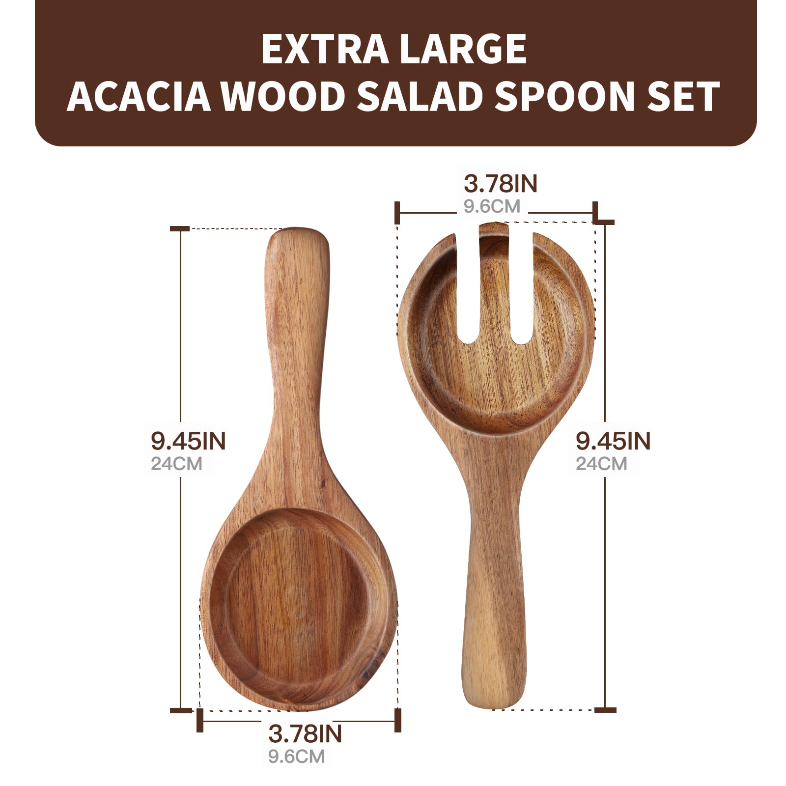 BOTOP salad serving utensils accompany the set for easy tossing and serving.