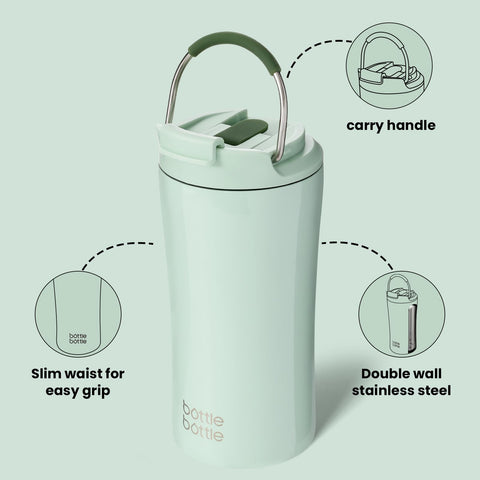 BOTTLE BOTTLE stainless steel straw included for mess-free sipping.