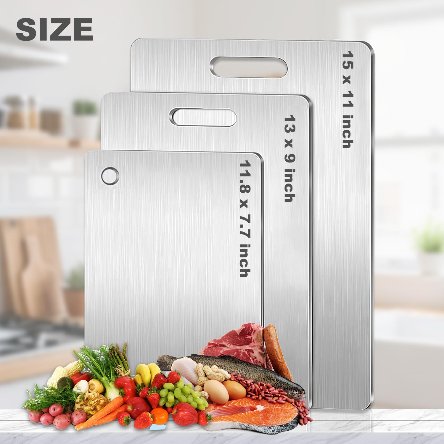 BOTUMIUY titanium cutting boards 3-piece are dishwasher safe for easy cleanup.