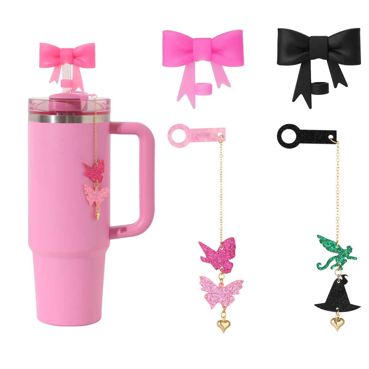 BOTVUG 10mm gold charm for cup accessories adds decorative personalization to your tumbler