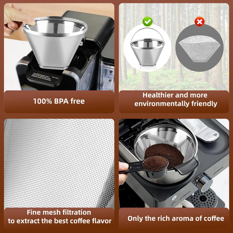 Bouaida filter with compact dimensions suitable for Ninja brewers.