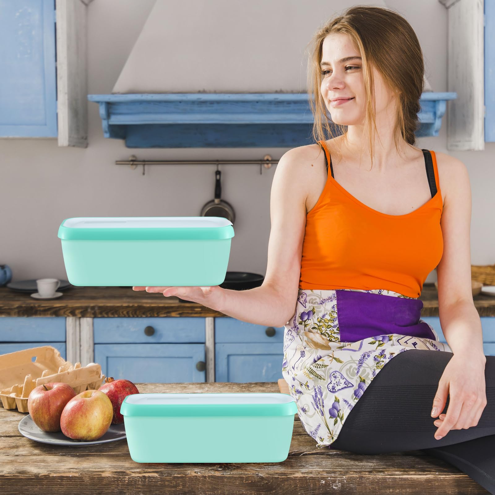 Boxdljh airtight lid seals against freezer odors and leaks.