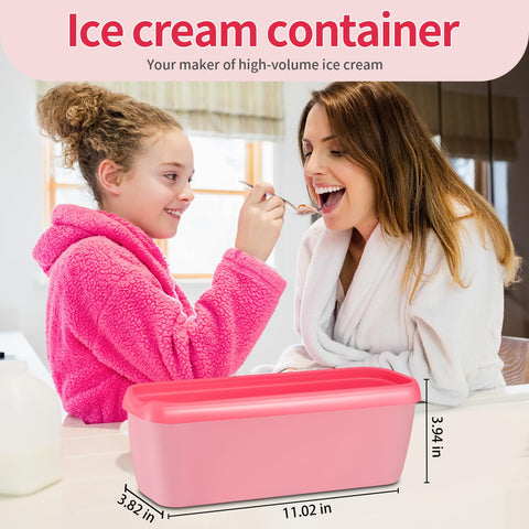 Boxdljh 1.5-quart ice cream tub with airtight lid to keep flavor intact.