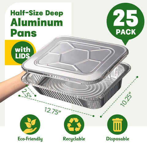 Boxential disposable foil pan oven-safe, ideal for baking and reheating