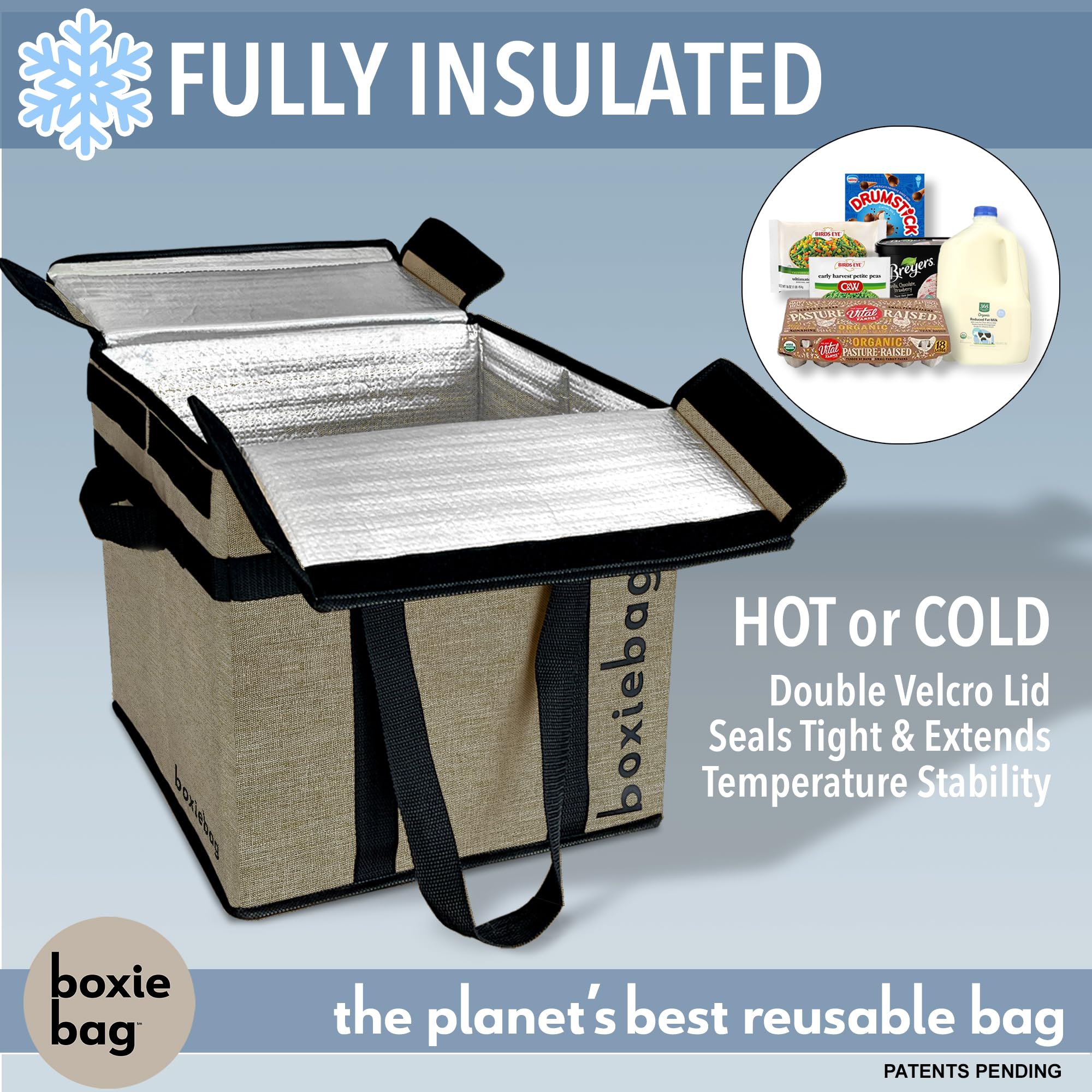 Boxiebag fold-flat storage showcases easy collapse for compact cars and cupboards.