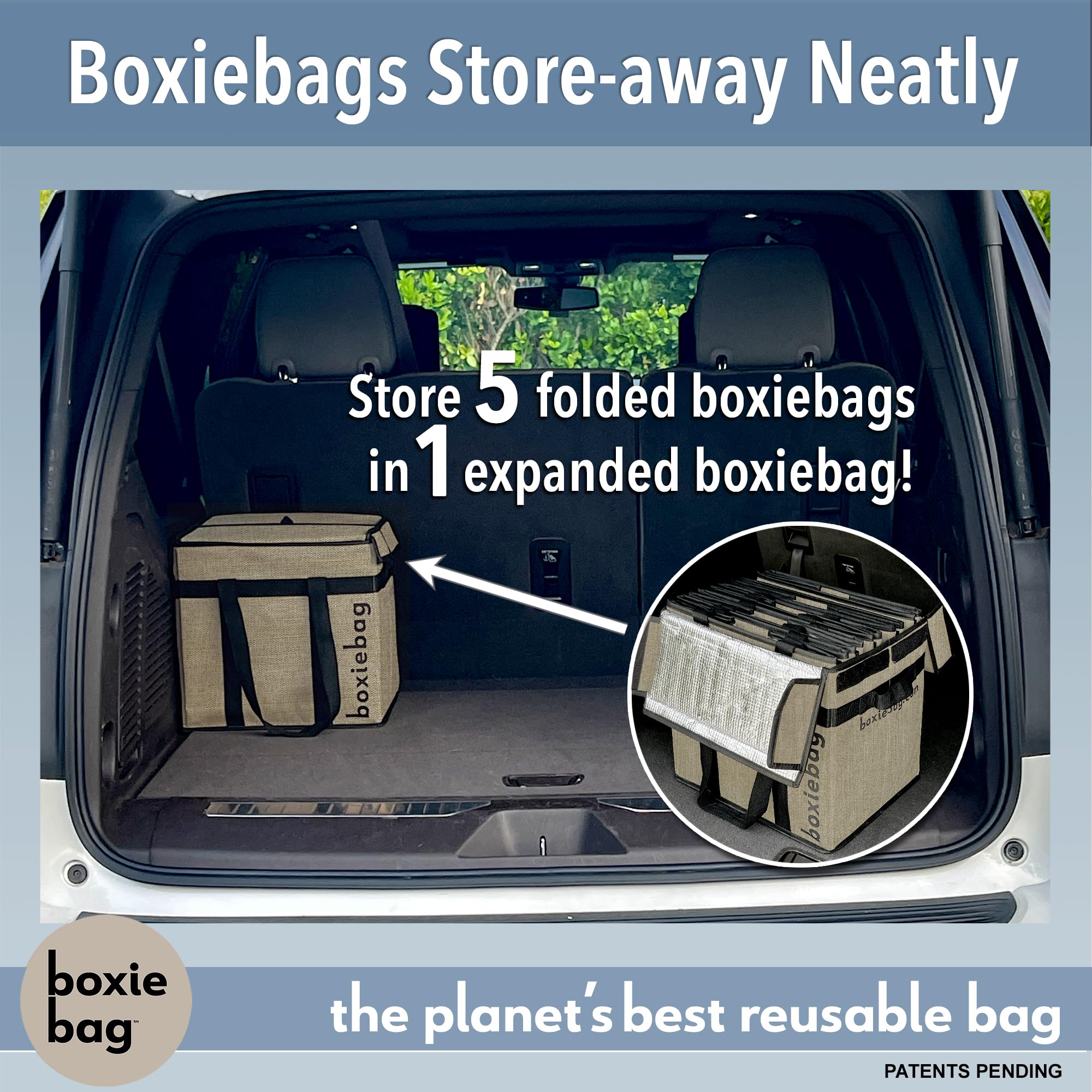 Boxiebag in-store use supports fresh, organized groceries from shelf to home.