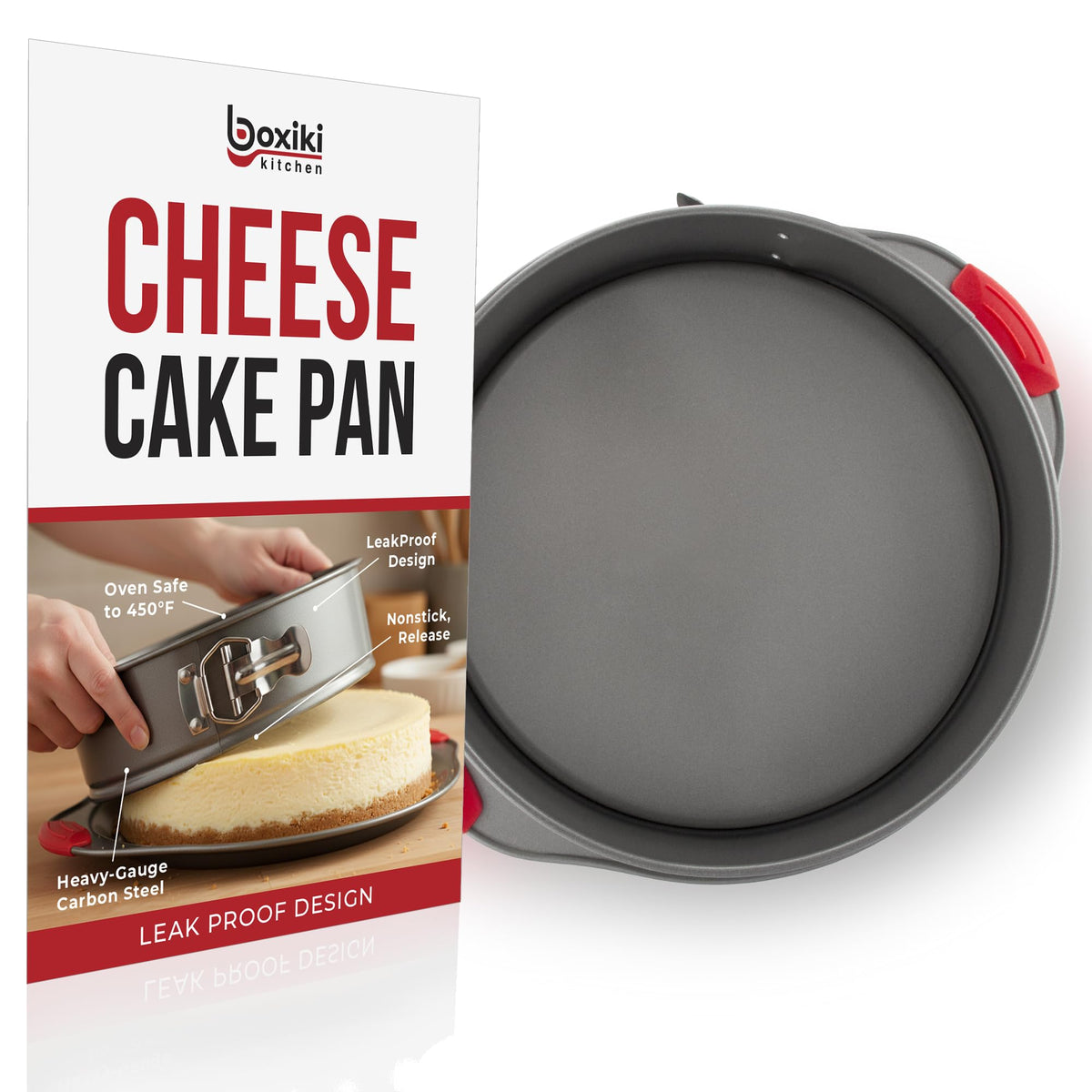 Boxiki Kitchen 10-inch springform pan top view for even baking