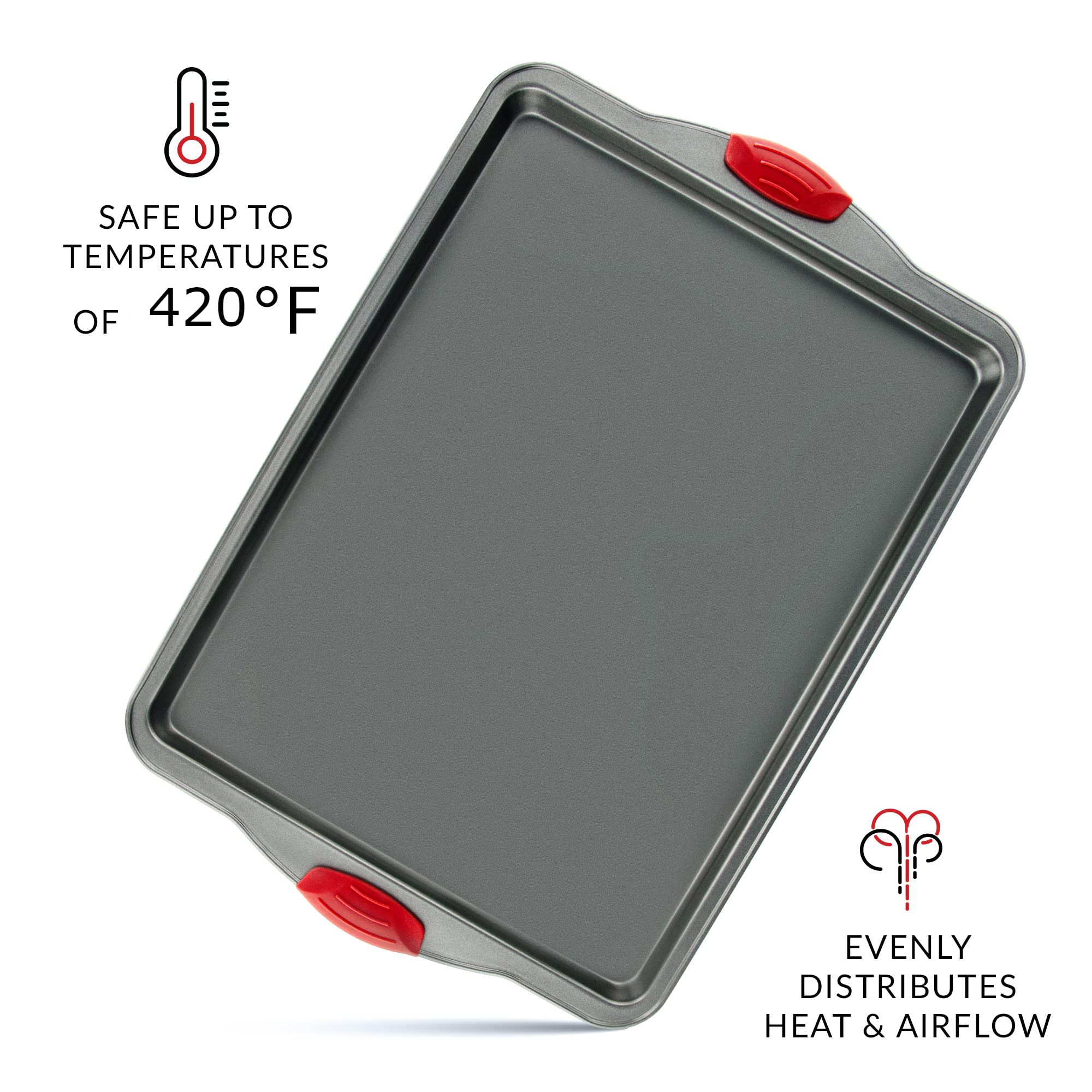 Boxiki Kitchen sheet pan shown for quick cleanup in the dishwasher.
