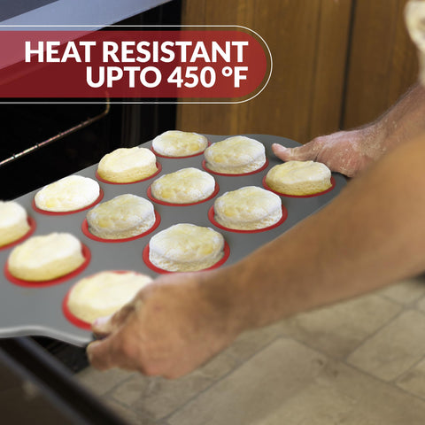 Boxiki Kitchen textured silicone cups provide easy-release muffins and cupcakes