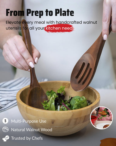 Boxiki Kitchen wooden ladle in action for soups and stews