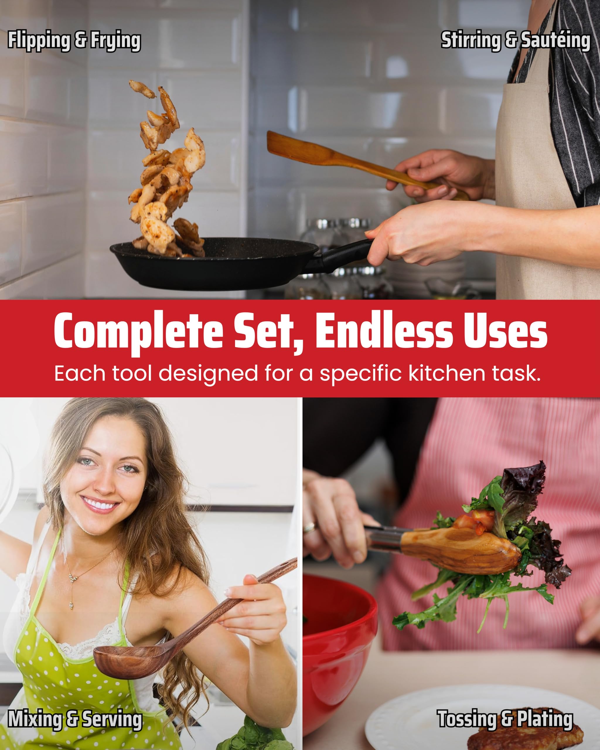 Boxiki Kitchen walnut slotted spoon highlights heat resistance and serving versatility