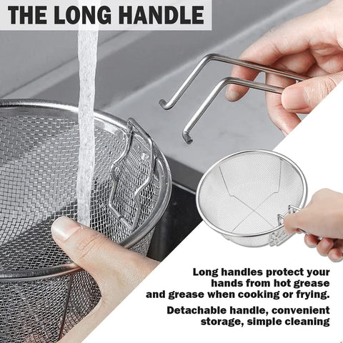 Boxweer deep fry basket mesh with uniform holes for quick oil drainage