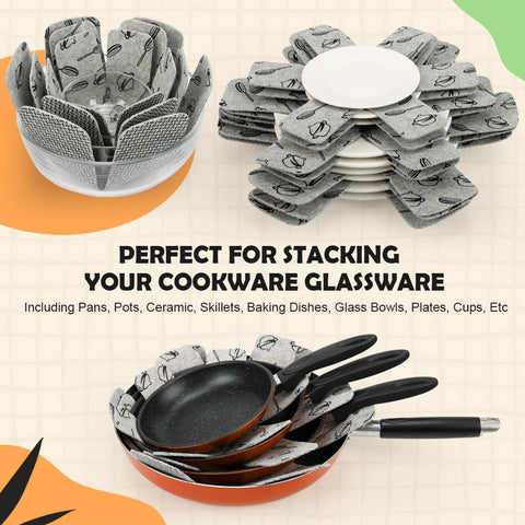 BOYAN protectors between pots prevent scratches and chipping during storage