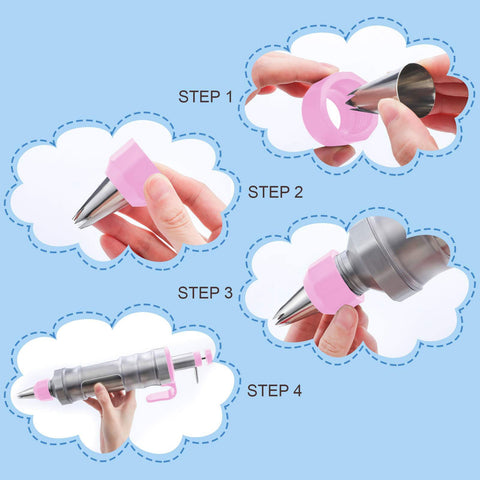 Boyun cake scrapers for sharp edges and even layers.