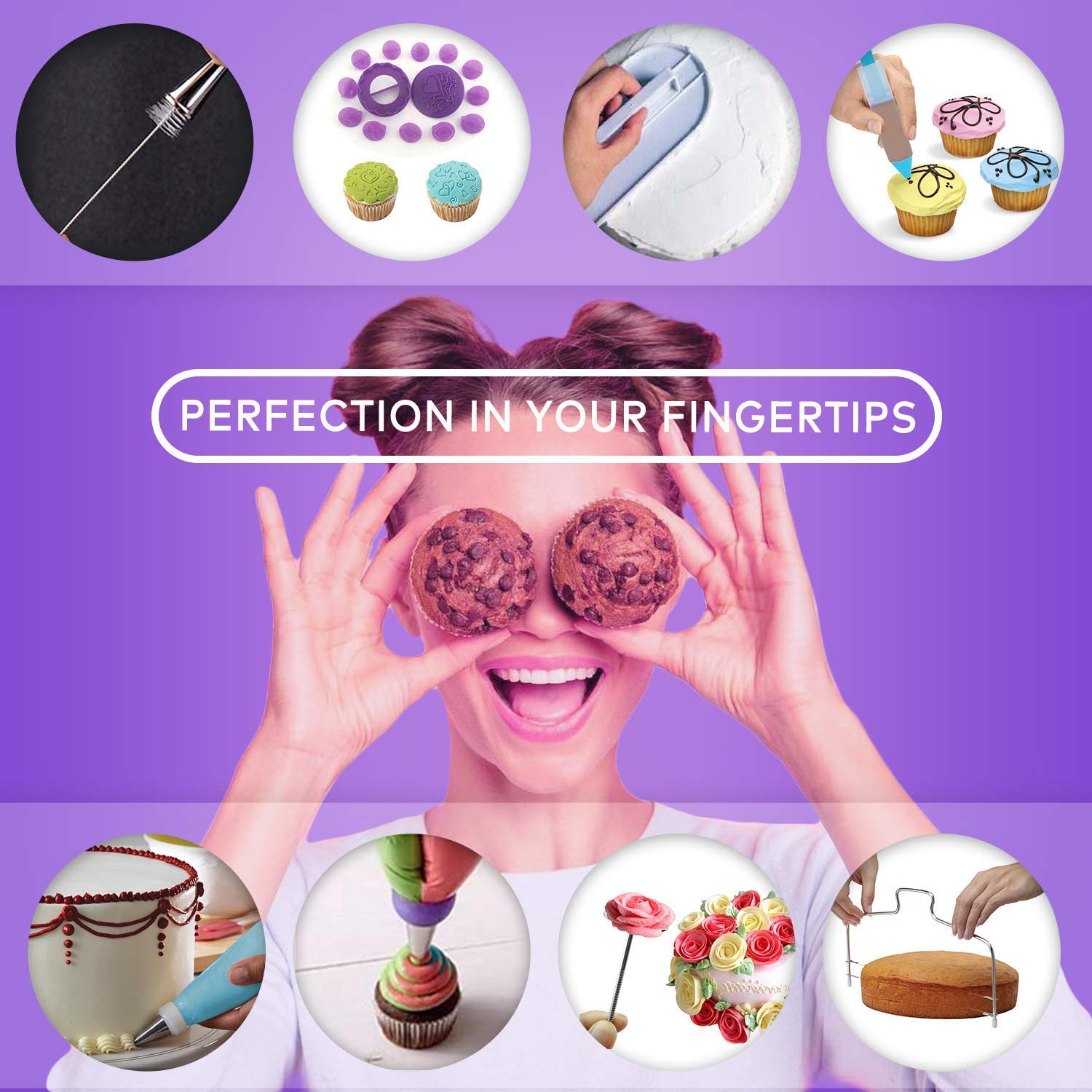 Boyun fondant mold set prints graphics on cakes for DIY patterns.