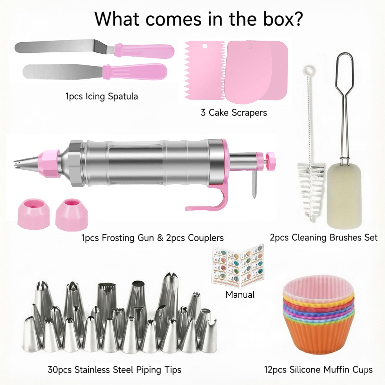 Boyun pink cake decorating kit ideal for home bakers.