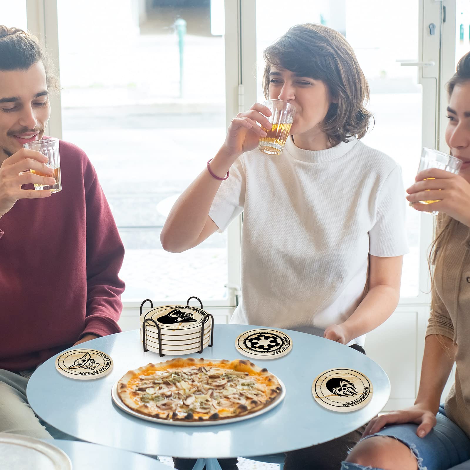 BOZICRE Wars coasters enhance home decor with a cute, collectible look.