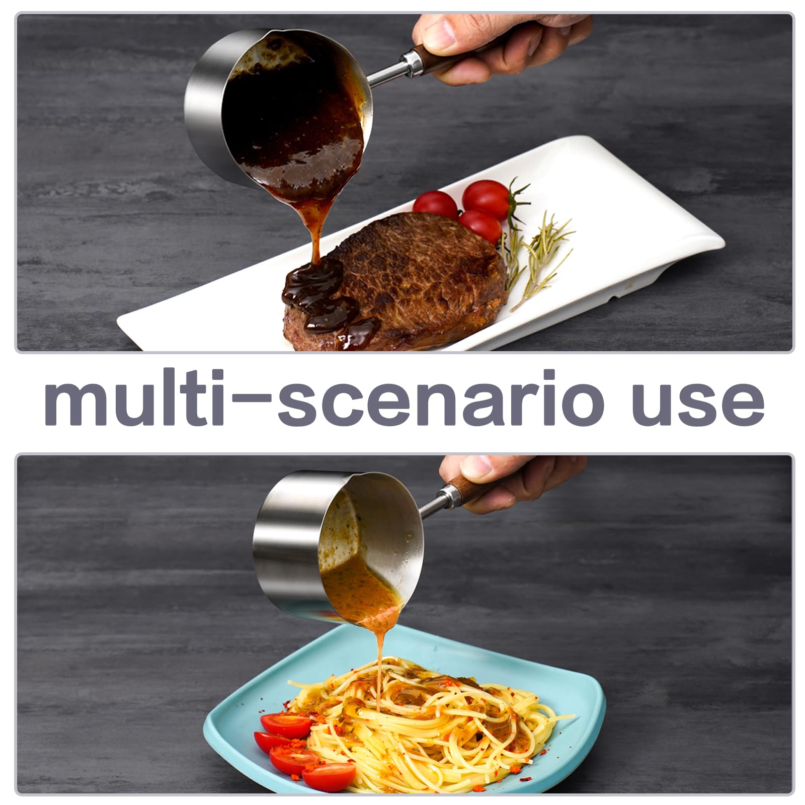 BQWII mini pot with interior measurement markings for precise portions.