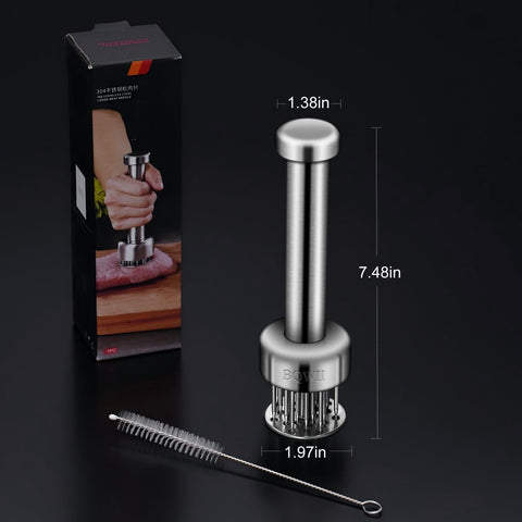 BQWII tenderizer handle grip demonstrates comfortable control during use