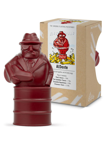 Brainstream Al Dente Red timer in pot signals al dente pasta.