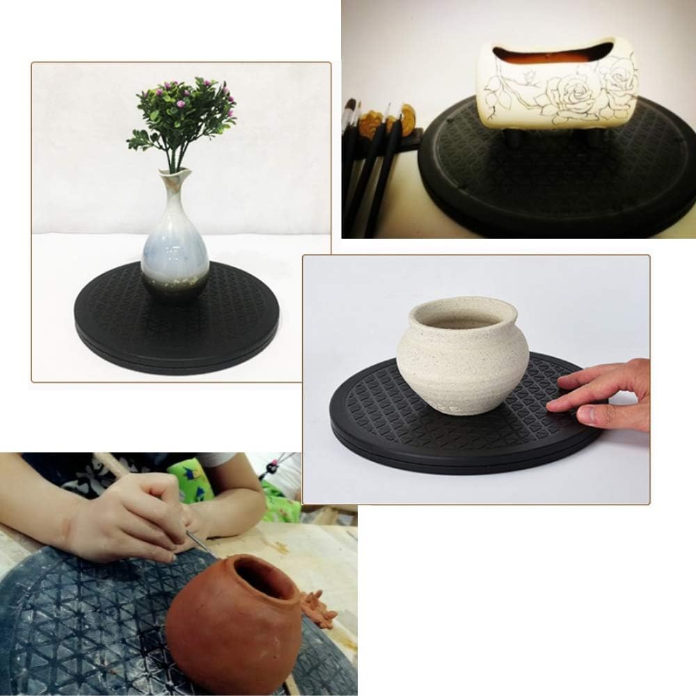 Brand non-slip groove turntable with bead net for secure, smooth item rotation