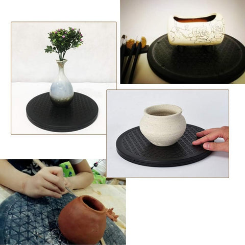 Brand non-slip groove turntable with bead net for secure, smooth item rotation
