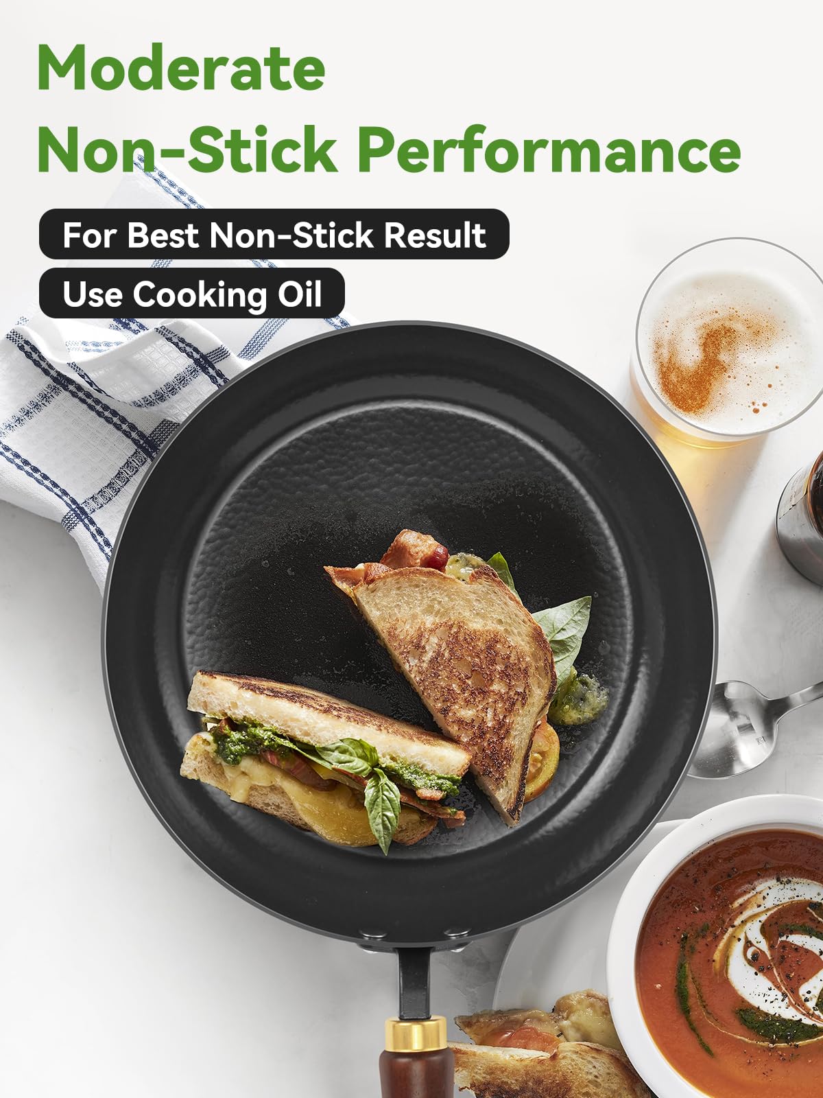BrBrGo pan on stove demonstrating rapid heat up and even heat distribution for perfect searing