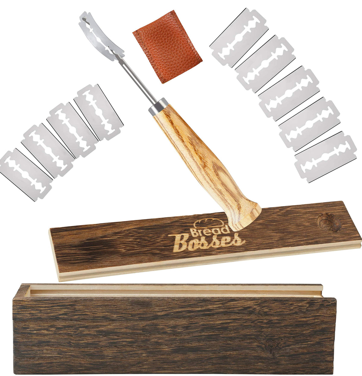 Bread Bosses lame slasher front view highlighting ergonomic handle for precise scoring