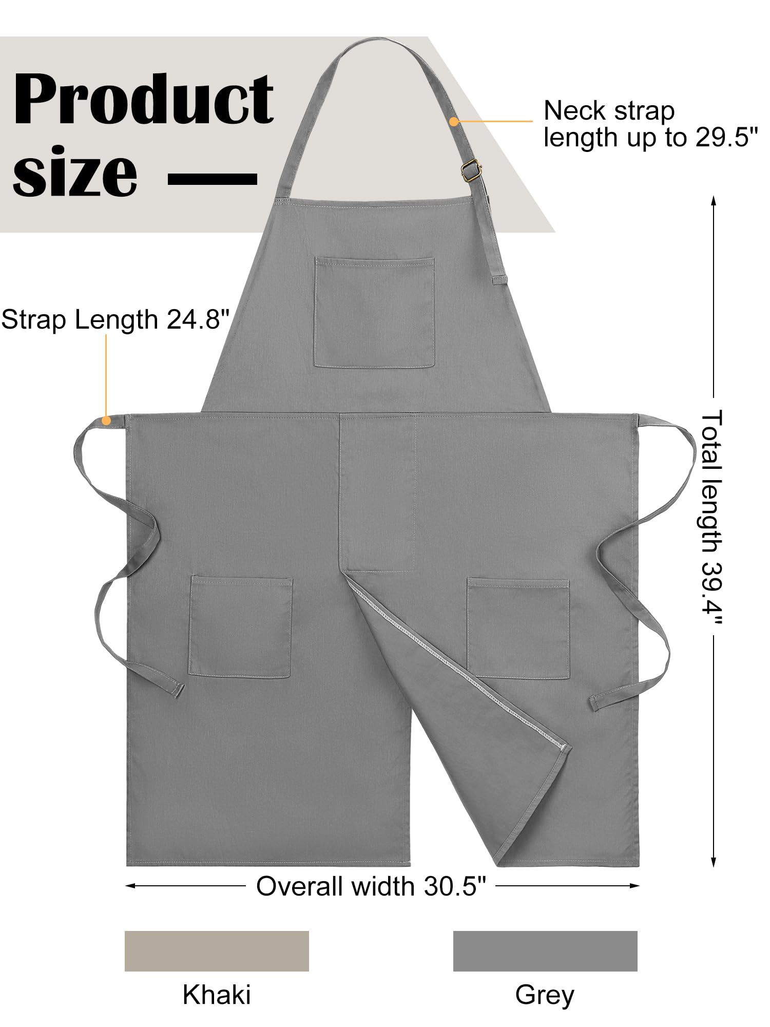 Breathffy soft-twill cotton apron offers durable, washable protection